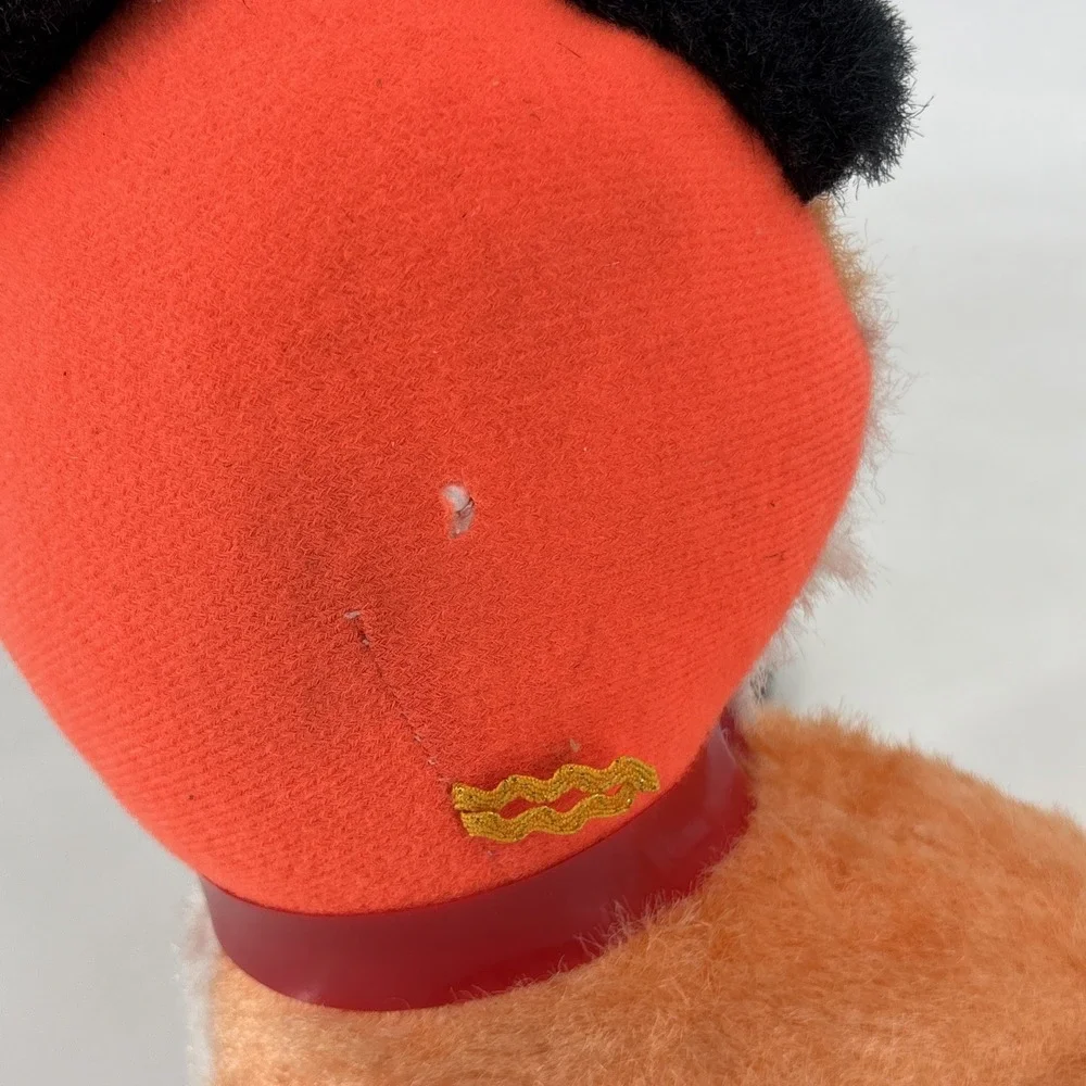 Vintage SUPERIOR TOY AND NOVELTY Plush Orange Fox Red Collar 12